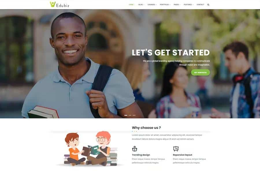 EDUBIZ – POWERFUL EDUCATION, COURSES DRUPAL 9 THEME